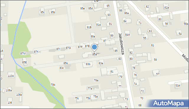 Lipków, Jakubowicza Józefa Paschalisa, 85a, mapa Lipków