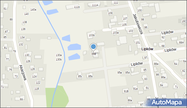 Lipków, Jakubowicza Józefa Paschalisa, 99B, mapa Lipków
