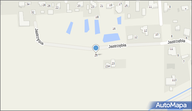Lipków, Jastrzębia, 25, mapa Lipków
