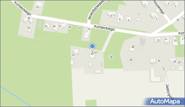 Lipków, Jastrzębia, 40, mapa Lipków