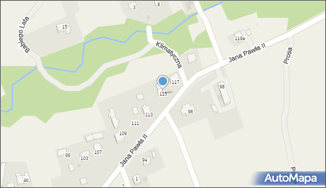 Lipowa, Jana Pawła II, 115, mapa Lipowa
