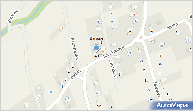 Lipowa, Jana Pawła II, 61, mapa Lipowa
