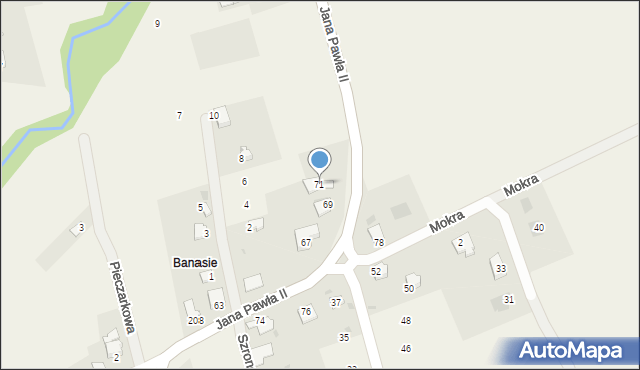 Lipowa, Jana Pawła II, 71, mapa Lipowa