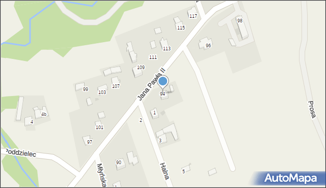 Lipowa, Jana Pawła II, 94, mapa Lipowa