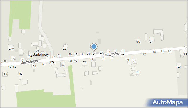 Lipsko, Jadwinów, 14, mapa Lipsko