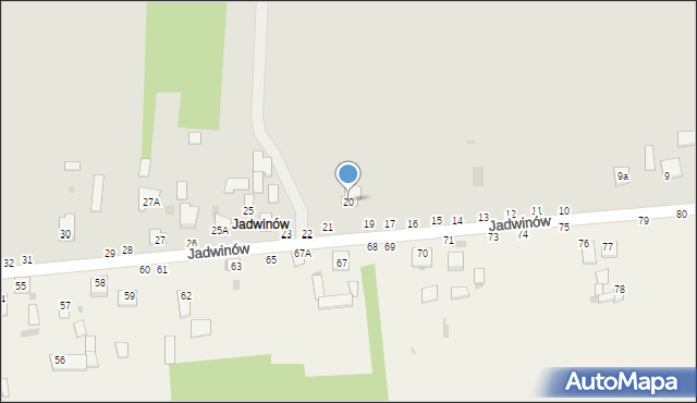 Lipsko, Jadwinów, 20, mapa Lipsko
