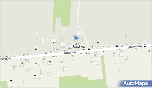 Lipsko, Jadwinów, 25, mapa Lipsko