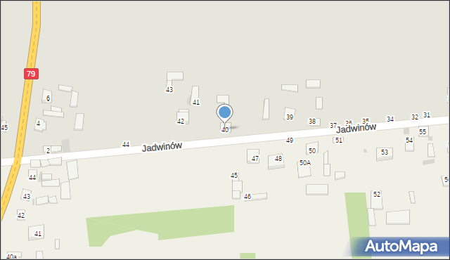 Lipsko, Jadwinów, 40, mapa Lipsko