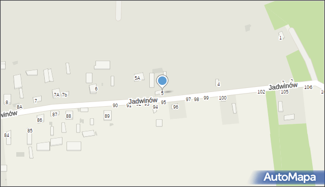 Lipsko, Jadwinów, 5, mapa Lipsko