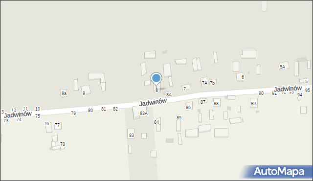 Lipsko, Jadwinów, 8, mapa Lipsko