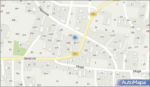 Lisia Góra, Jaracza Stefana, 97, mapa Lisia Góra