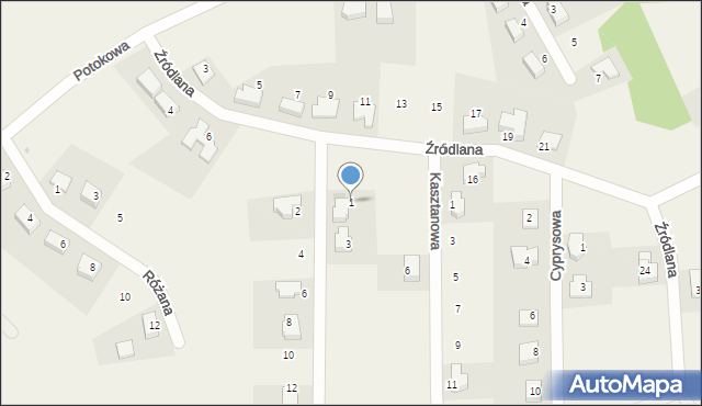 Lisowice, Jaśminowa, 1, mapa Lisowice