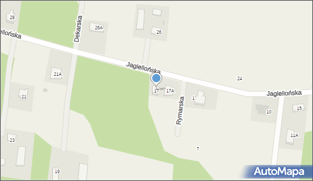 Liszyno, Jagiellońska, 17, mapa Liszyno