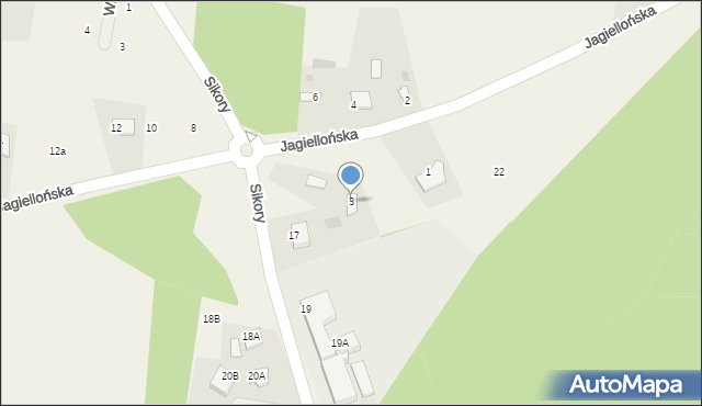Liszyno, Jagiellońska, 3, mapa Liszyno