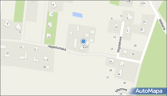 Liszyno, Jagiellońska, 5, mapa Liszyno
