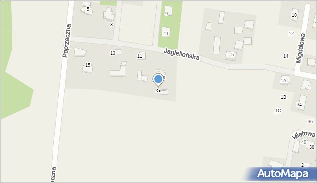Liszyno, Jagiellońska, 9a, mapa Liszyno