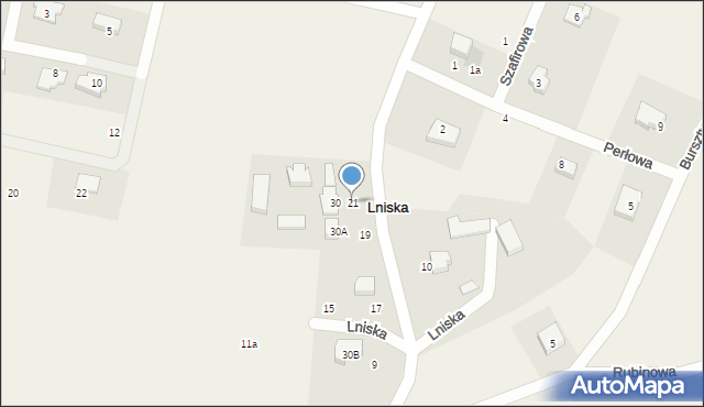 Lniska, Jarzębinowa, 21, mapa Lniska