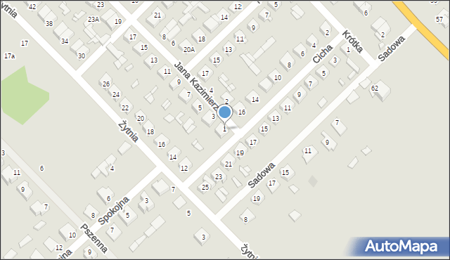 Łochów, Jana Kazimierza, 1, mapa Łochów