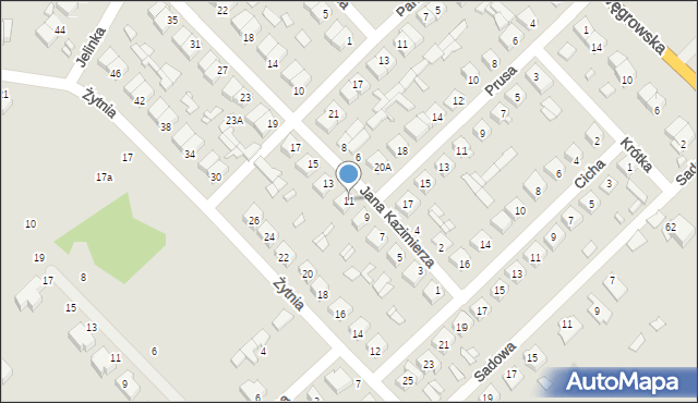 Łochów, Jana Kazimierza, 11, mapa Łochów