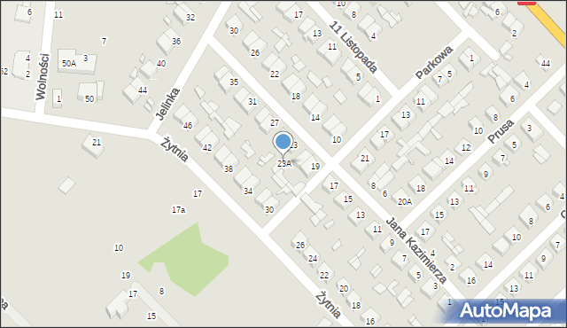 Łochów, Jana Kazimierza, 23A, mapa Łochów