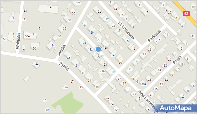 Łochów, Jana Kazimierza, 27, mapa Łochów