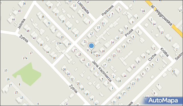 Łochów, Jana Kazimierza, 6, mapa Łochów