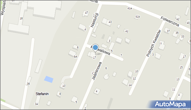 Łochów, Jaśminowa, 19, mapa Łochów