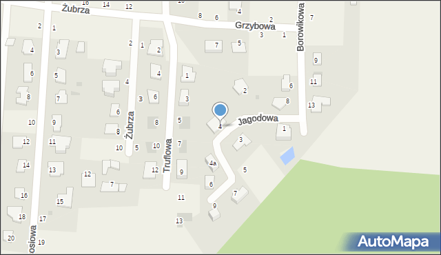 Łochowice, Jagodowa, 4, mapa Łochowice