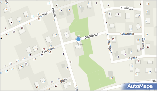 Łochowice, Jaskółcza, 4, mapa Łochowice