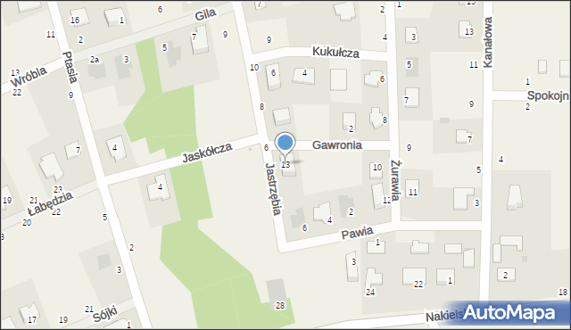 Łochowice, Jastrzębia, 13, mapa Łochowice
