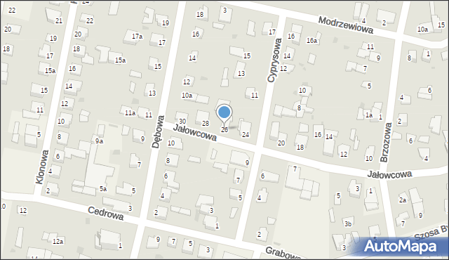 Łochowo, Jałowcowa, 26, mapa Łochowo