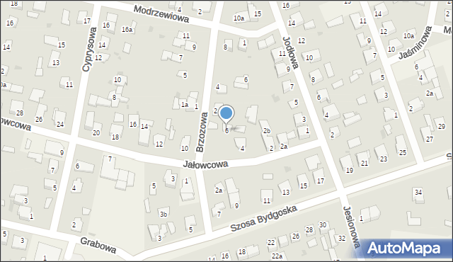 Łochowo, Jałowcowa, 6, mapa Łochowo