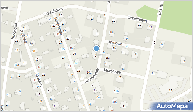 Łochowo, Jaśminowa, 1, mapa Łochowo