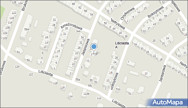 Łódź, Jaspisowa, 17/19, mapa Łodzi