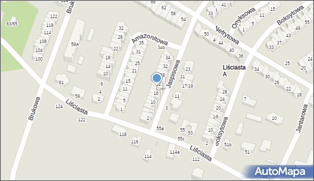 Łódź, Jaspisowa, 18, mapa Łodzi