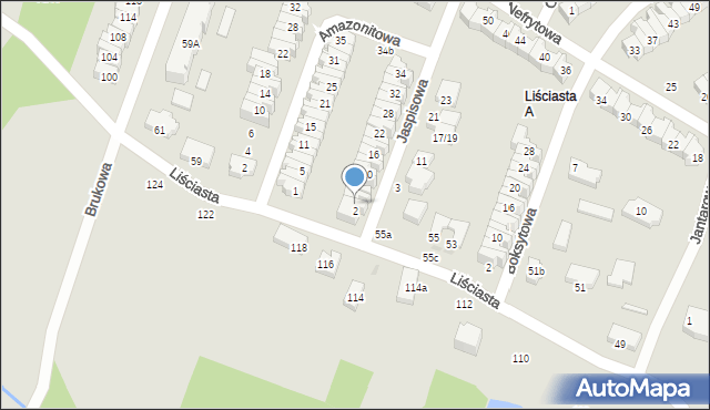 Łódź, Jaspisowa, 4, mapa Łodzi