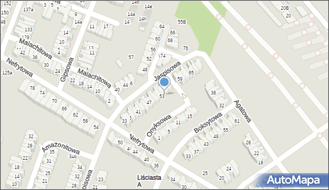 Łódź, Jaspisowa, 55, mapa Łodzi