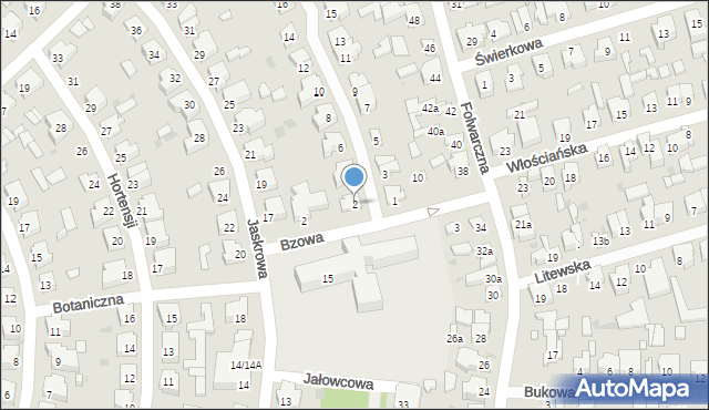 Łódź, Jaśminowa, 2, mapa Łodzi