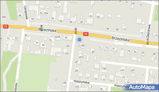 Łódź, Janosika, 169, mapa Łodzi