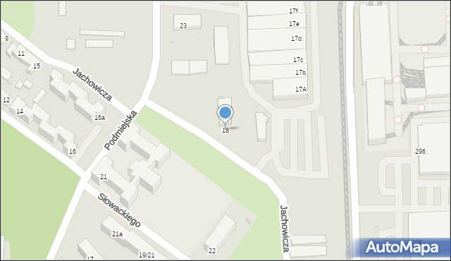 Łódź, Jachowicza Stanisława, 18, mapa Łodzi