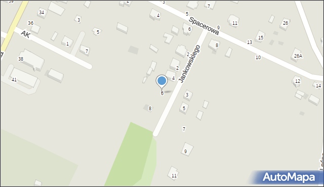 Łopuszno, Jankowskiego Aleksandra, ks., 6, mapa Łopuszno