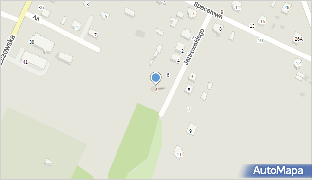 Łopuszno, Jankowskiego Aleksandra, ks., 8, mapa Łopuszno