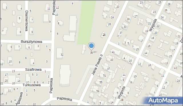 Łowicz, Jana Pawła II, 30, mapa Łowicza