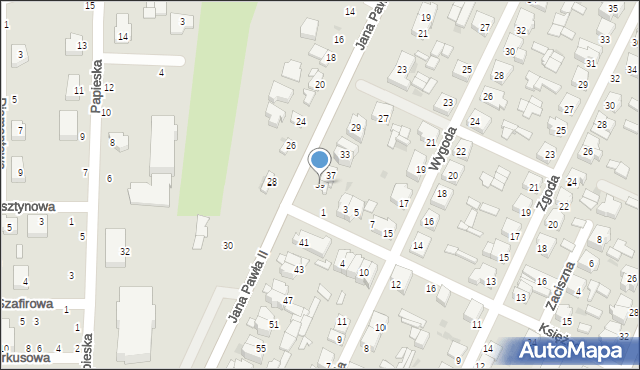 Łowicz, Jana Pawła II, 39, mapa Łowicza