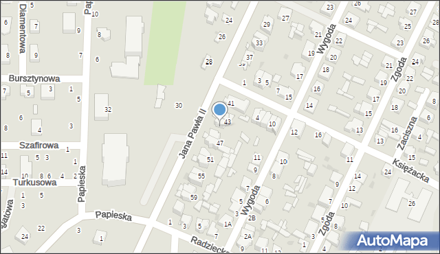 Łowicz, Jana Pawła II, 45, mapa Łowicza