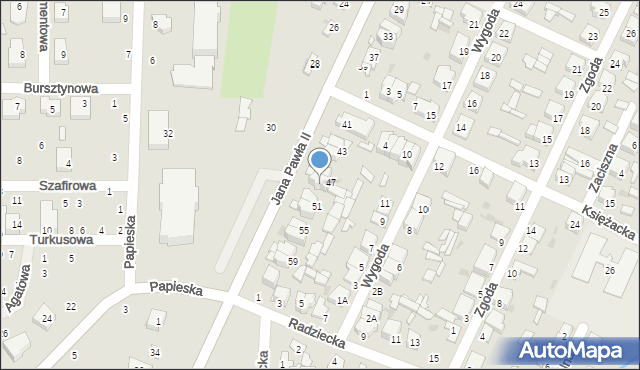 Łowicz, Jana Pawła II, 49, mapa Łowicza