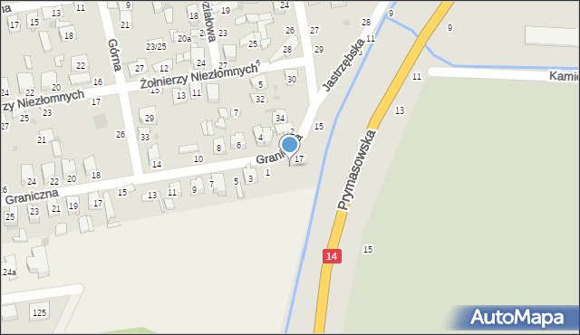 Łowicz, Jastrzębska, 19, mapa Łowicza