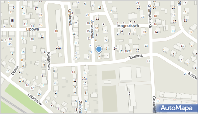 Łowicz, Jaworowa, 2, mapa Łowicza