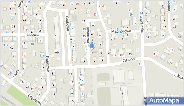 Łowicz, Jaworowa, 4, mapa Łowicza