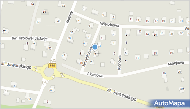Lubaczów, Jarzębinowa, 5, mapa Lubaczów